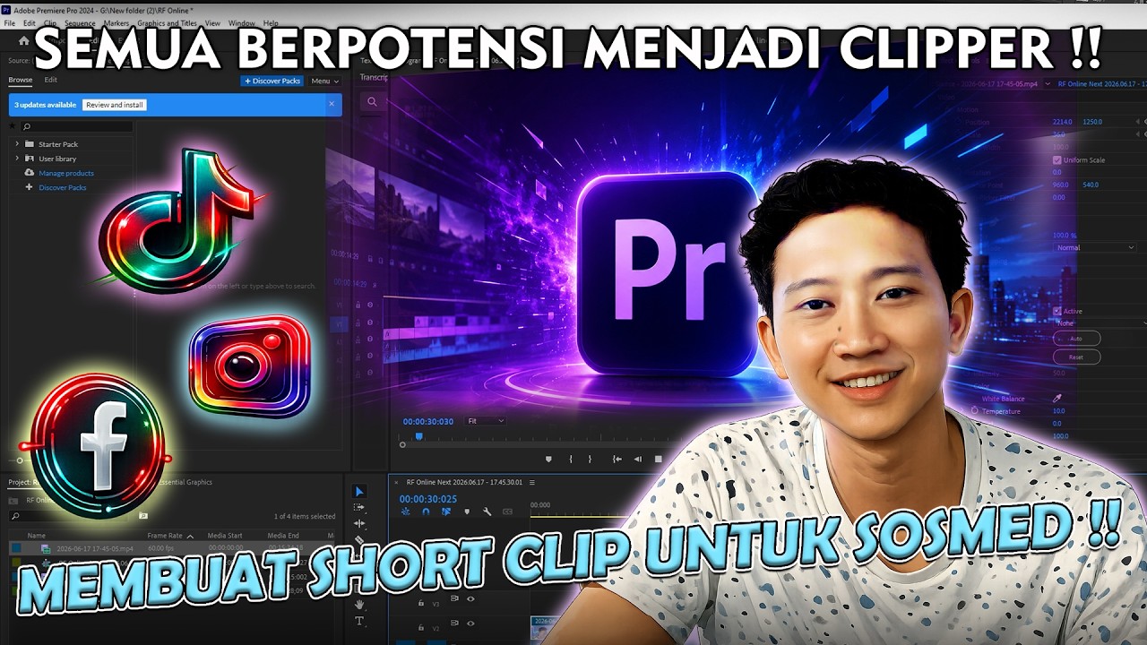 MENGEDIT VIDEO CLIPPER MENGGUNAKAN PREMIERE PRO