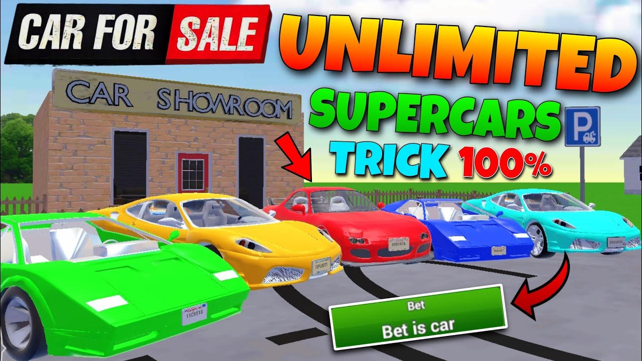 UNLIMITED SUPERCARS TRICK🤩IN CAR SALER SIMULATOR DEALERSHIP)CAR FOR SALE SIMULATOR 2023/CAR FOR