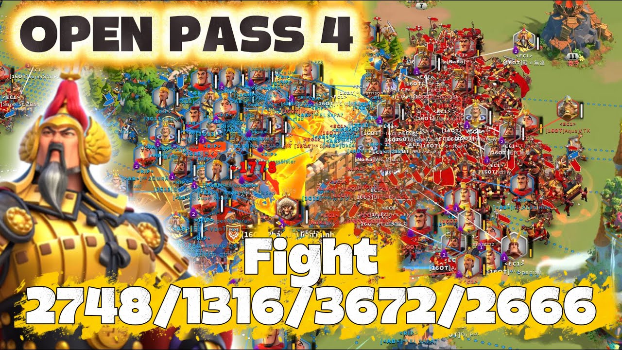 🔴UPDATE PASS 4 DAY 2 / WAR! 2748 vs 3672, 1316 vs 2666 | Rise of Kingdoms