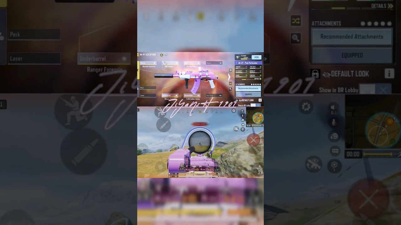 AK47-Pink Perforator With 5.45 Caliber Ammo+Overpower Pump Class