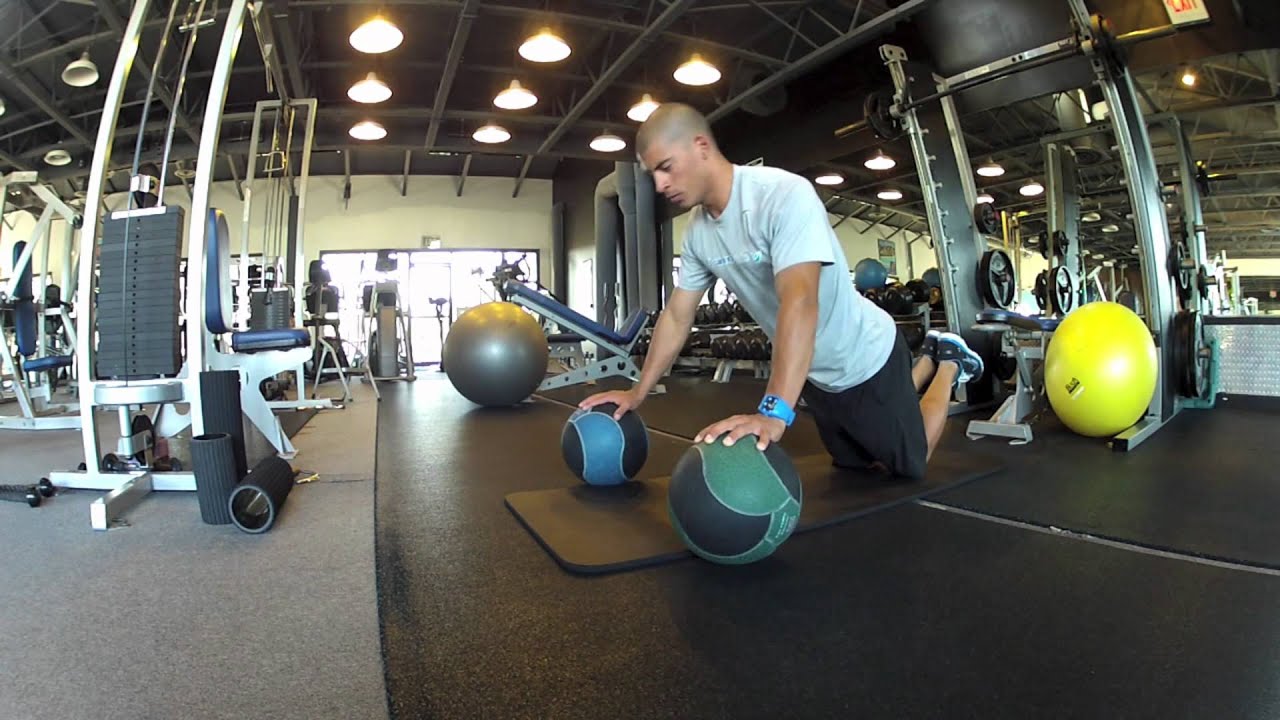 Medicine Balls Knee Push Ups YouTube