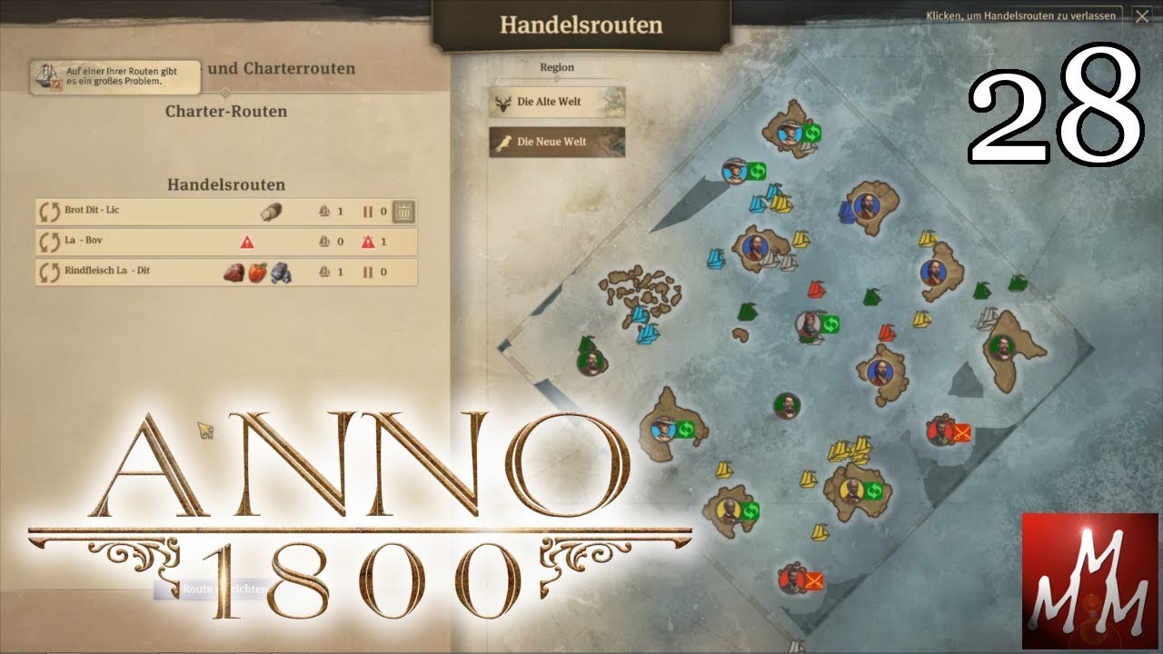 ANNO 1800 • 28 • Organisation der Handelsrouten • Gameplay German / Deutsch YouTube