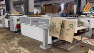 Servo Controlled Reel to Sheet Cutting Machine with 1 Color Online Flexo Printing for Paper Bags
