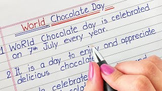 10 lines on world chocolate day in englih // chocolate day essay in english 10 lines