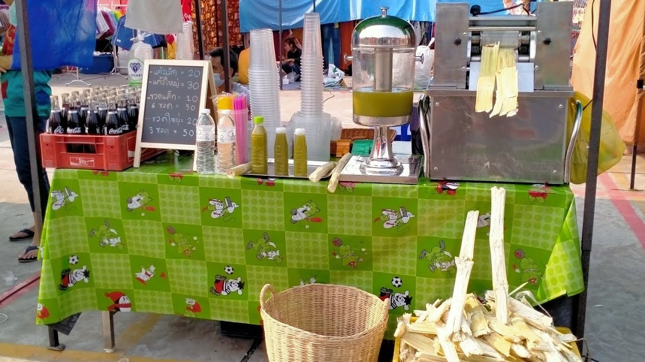 แชร์ลักษณะการจัดร้านขายน้ำอ้อย ของผมตามอัตภาพ #อ้อยคั้นน้ำ #อ้อยสุพรรณบุรี50