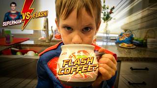 can superman beat flash superhero kids house challenge