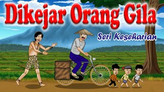 ANIMASI KARTUN LUCU | DIKEJAR ORANG GILA #56