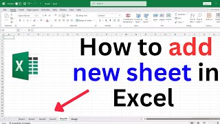 How to add new sheet in Excel | insert new sheet Excel