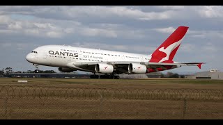 QUAD ENGINE landings at Melbourne Airport - A380 I 747 F.