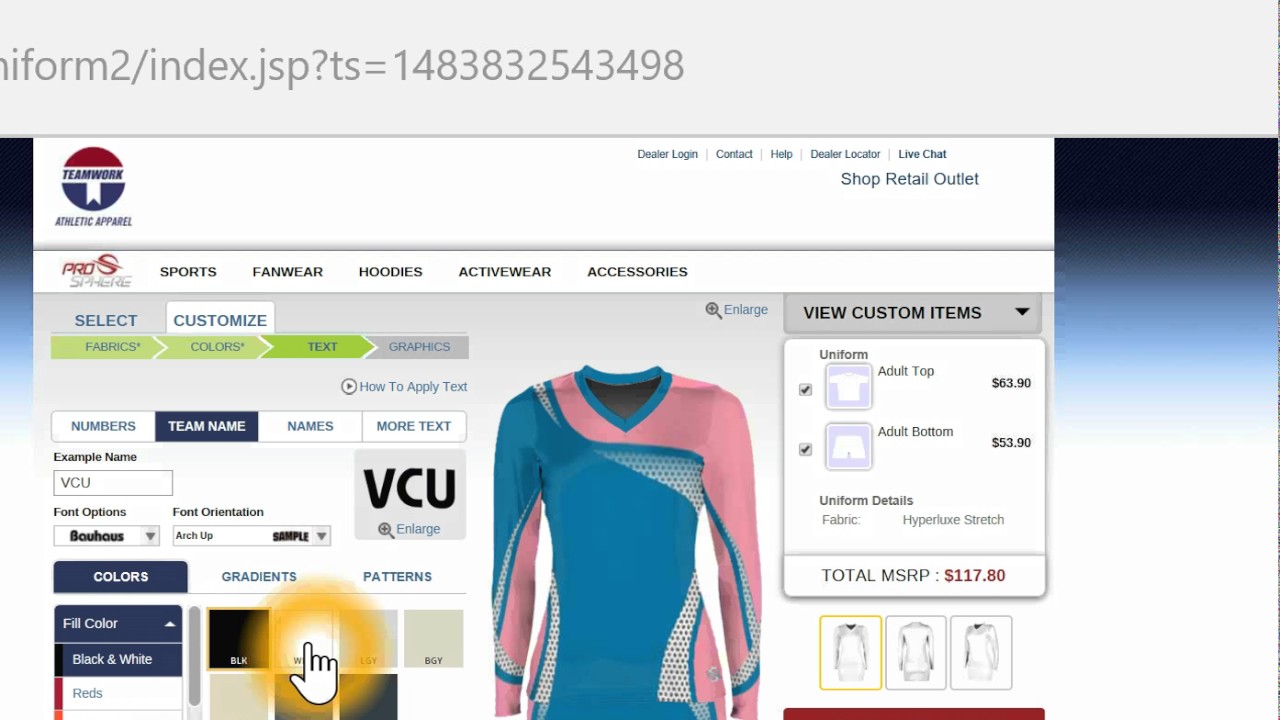 Sublimation Cheerleading Design  VCU