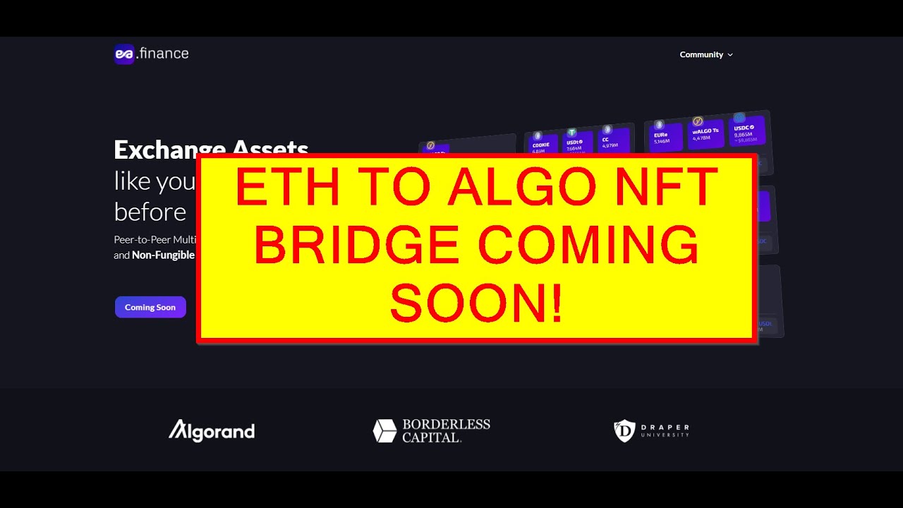 Wrapped NFTs, NFT Baskets and an NFT Bridge from ETH to ALGO from EXA Finance! Today w/ KryptoNurd
