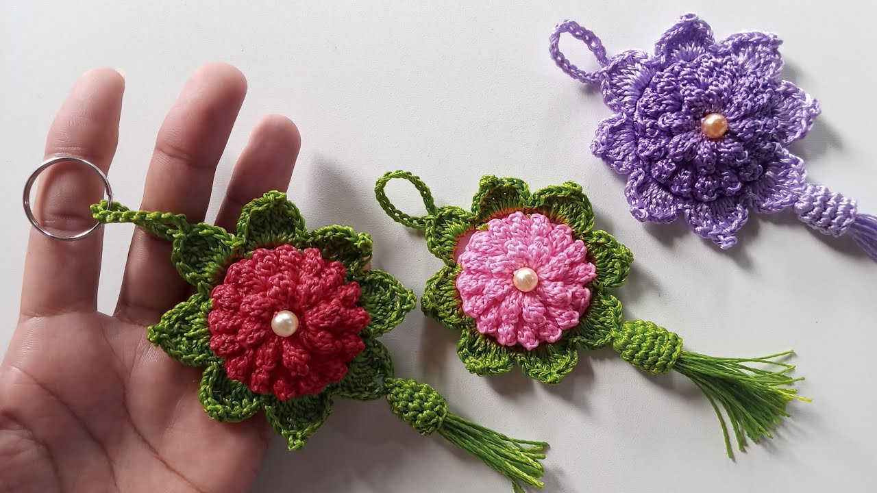 CHAVEIRO DE CROCHÊ -FACIL E RÁPIDO DE FAZER.