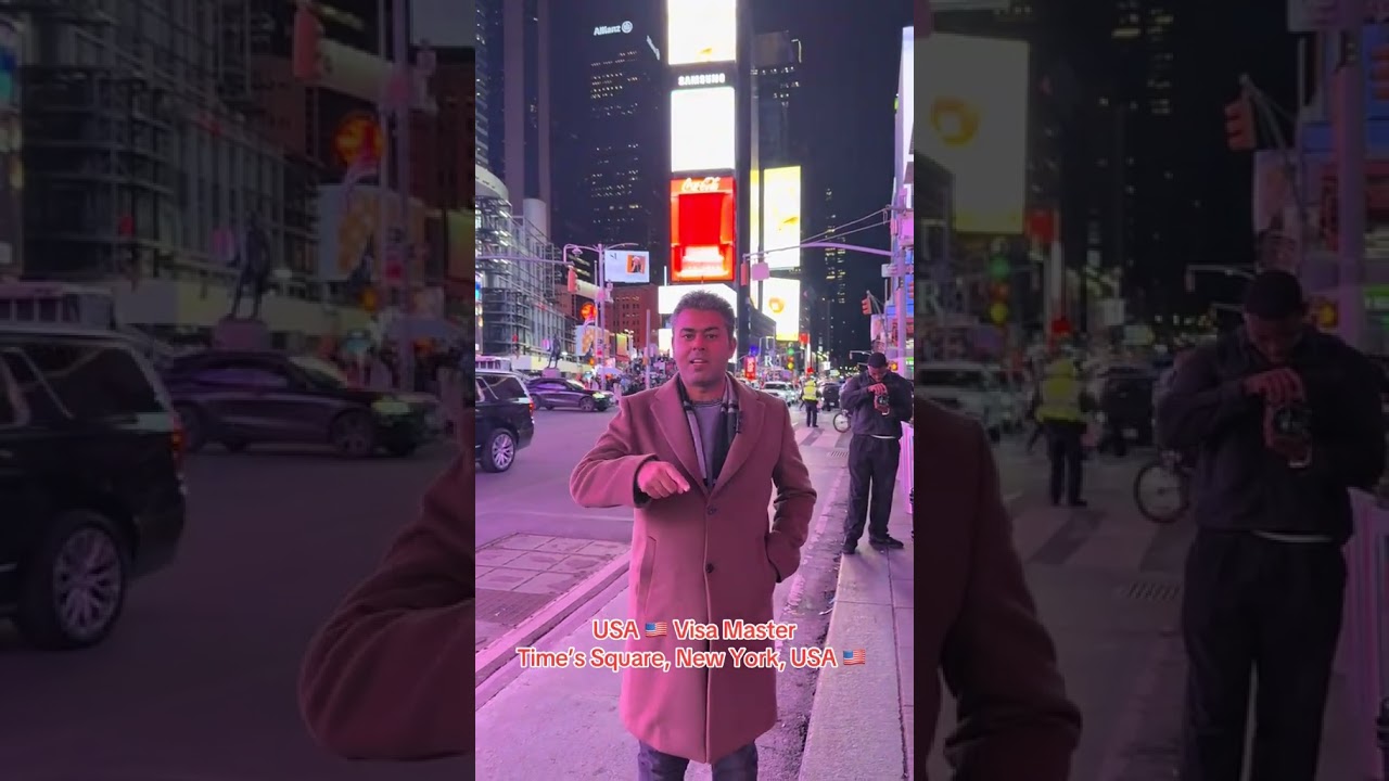 Razi Ul Hasan CEO Superus Travel and Tours Pvt Ltd at Times Square New York USA USA 🇺🇸