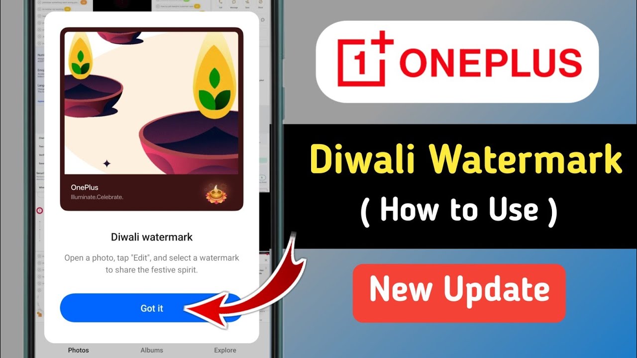 How to Use Diwali Watermark on Oneplus Devices | Oneplus Diwali Watermark New Update