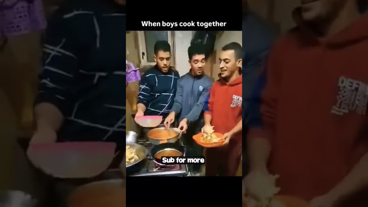 when boys cook together 💀