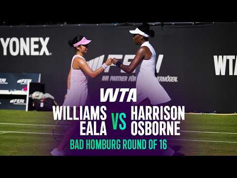 Williams/Eala vs. Harrison/Osborne | 2026 Bad Homburg Round of 16 | WTA Match Highlights

Watch the match highlights from Williams/Eala vs. Harrison/Osborne in the 2026 Bad Homburg doubles round of 16.

#WilliamsEala #HarrisonOsborne #2026 #Bad #Homburg