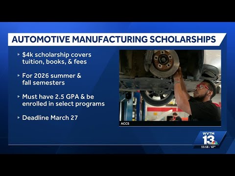 ACCS and AAMA offer $4,000 scholarships for Alabama automotive manufacturing students