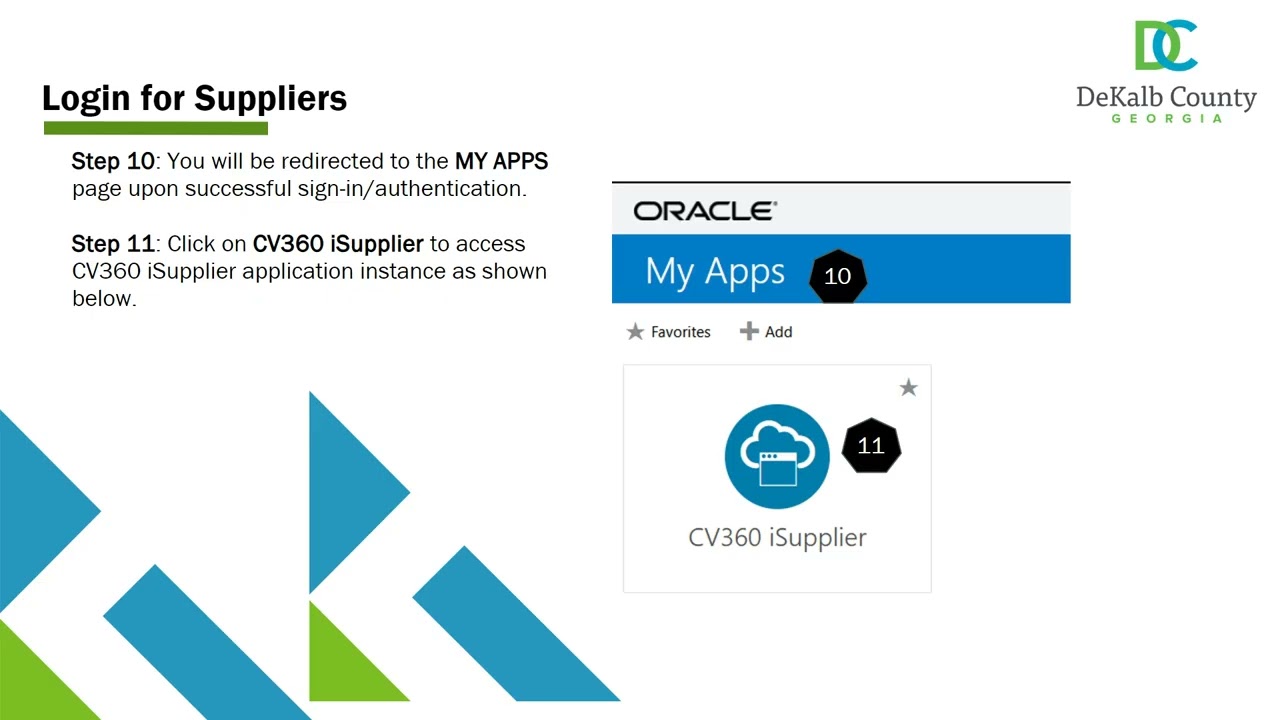 Login for Suppliers  Quick Reference Guide