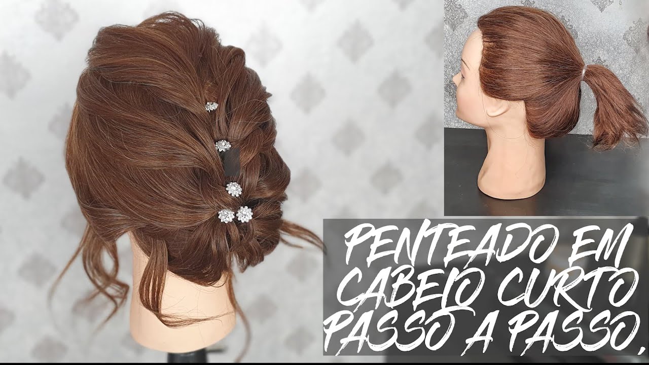 PENTEADO PARA FAZER EM CABELO CURTO/hairstyle to short hair., image size:1280x720