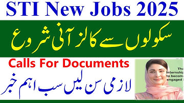 STI Jobs Calls from Schools For Documents Submission 2025 | STI Jobs 2025 | STI Jobs 2026