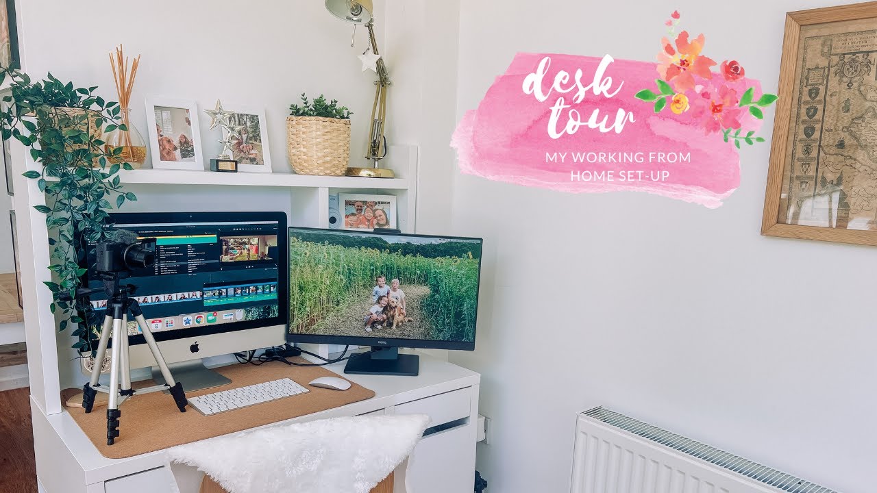 DESK TOUR WORKING FROM HOME SET UP AD WITH BENQ YouTube