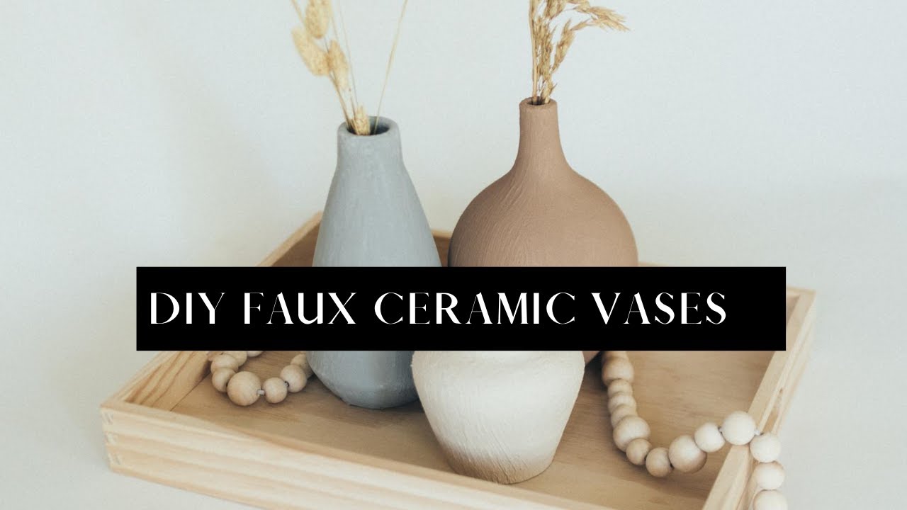 DIY FAUX CERAMIC VASES *Thrift Flip* DIY Home Decor on a Budget The