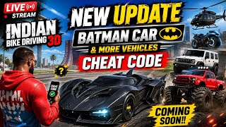 Racing Car Cheat Code 🤑| Racing Mod cheat code| Indian Bike Driving 3D New Update 🔥| finally update