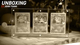 [No Music] Auveach Acrylic Triple Slot Card Frame: Display Your Cardboard | ASMR Unboxing