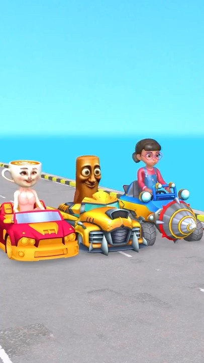 🎯 Ballerina Cappuccina & Tani Race Scary Teacher in GTA! Who Wins 🏎️💨 #animation #funny