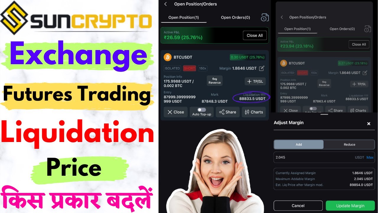 How To Adjust Futures Trading Liquidation Price In SunCrypto Exchange ?  Beginners Guide Hindi