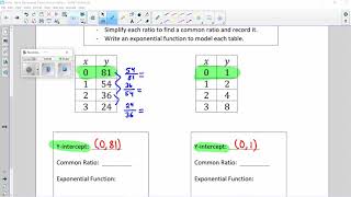 Writing Exponential Equations from Tables with Geogebra - Part 1