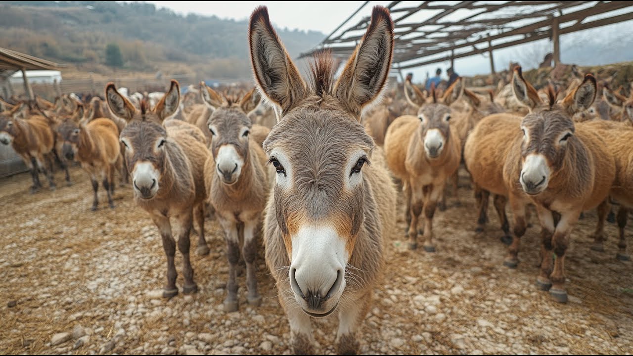 How Millions of Donkeys Are Farmed for Milk & Meat in China | Donkey Meat Processing in Factory