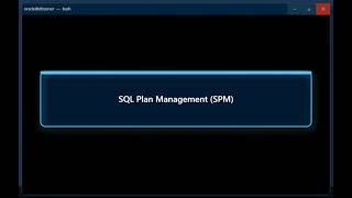 Oracle Tuning SQL Plan Management SPM