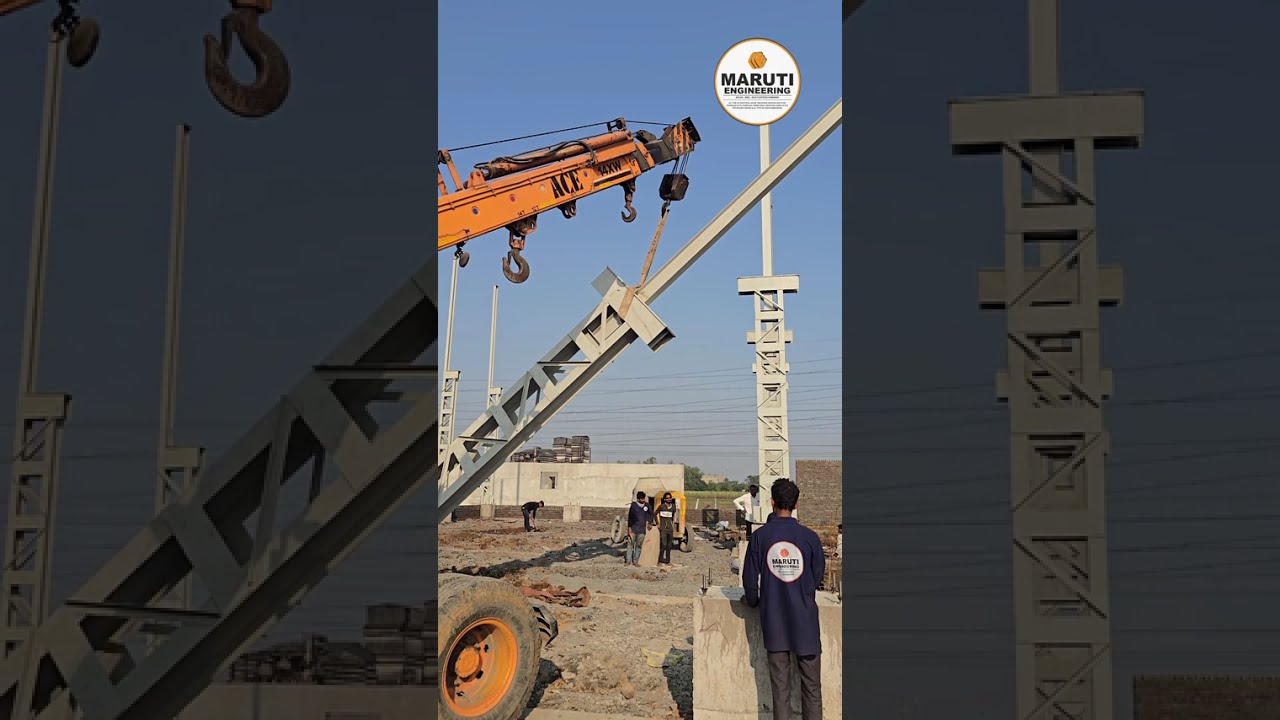 INDUSTRIAL SHED FITTING PROCESS 🏗️ || Maruti Engineering ||