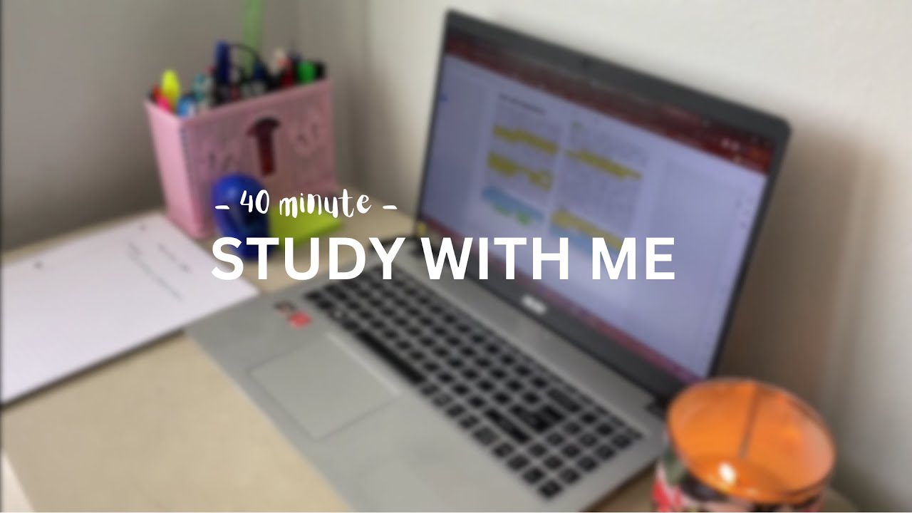 STUDY WITH ME l 40-minute quick session l Calming lofi bgm l No breaks ...