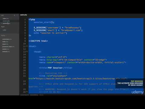 007 Using PHP Sessions to Store Global Variables
