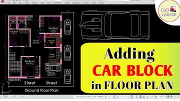 How to Represent Car block (Top Elevation) in 2D FLOOR Plan in Autocad | Toolpalettes | Adcenter