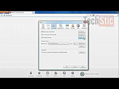 How to Enable/Disable Java Script in Mozilla Firefox Browser