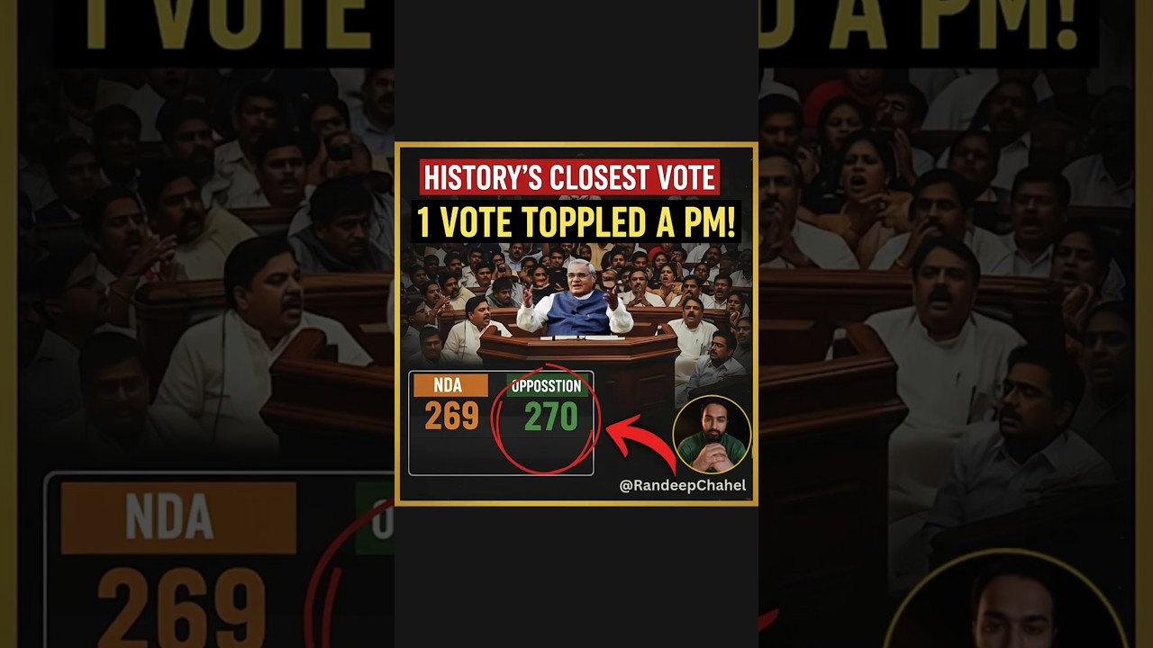 How 1 Vote Toppled India's Prime Minister!