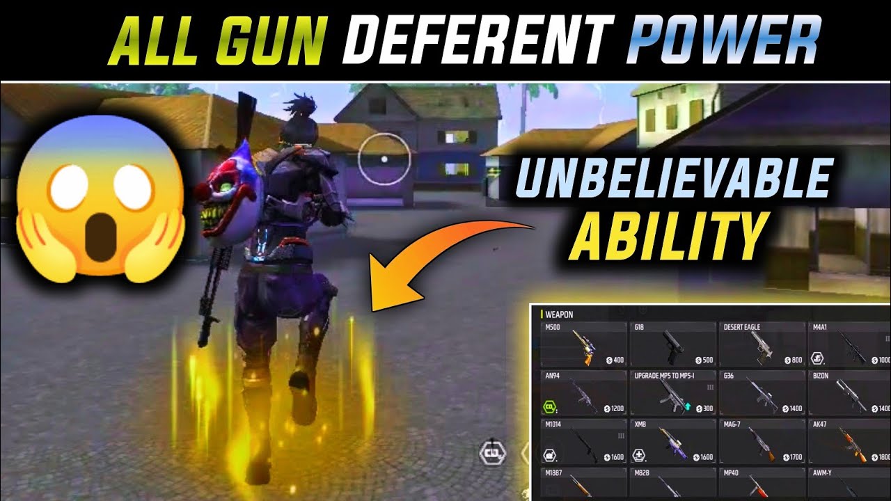 All Gun Deferent 😜 Power In Cs Mode ! MP5 Ki Power Kya Hai ! Cs Rank