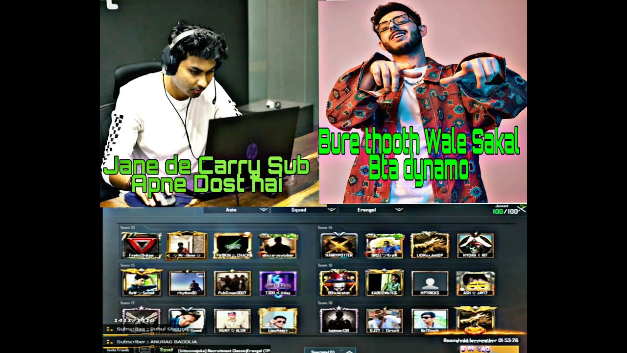 Dynamo & Carry play Together  Pubg Mobile