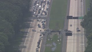 Chopper 10 Video: Live power lines down on I-64 east of Indian River Road in VB