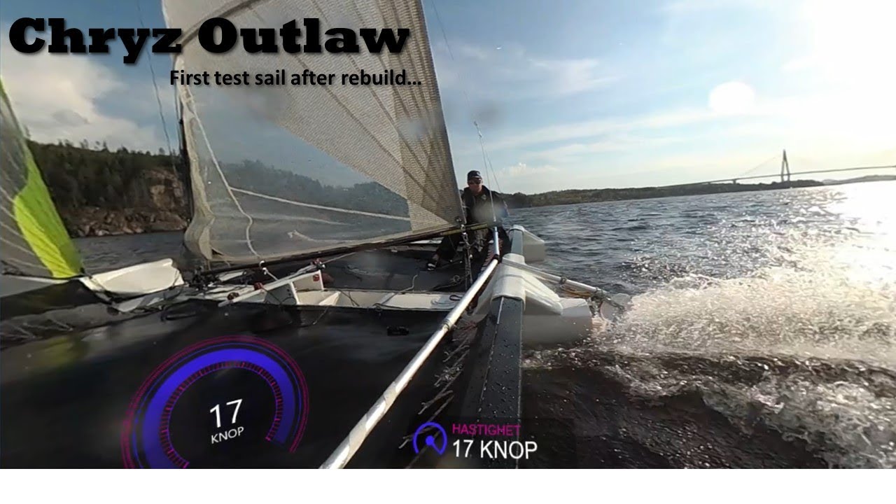Outlaw trimaran, first test sail after rebuild (Teaser) YouTube