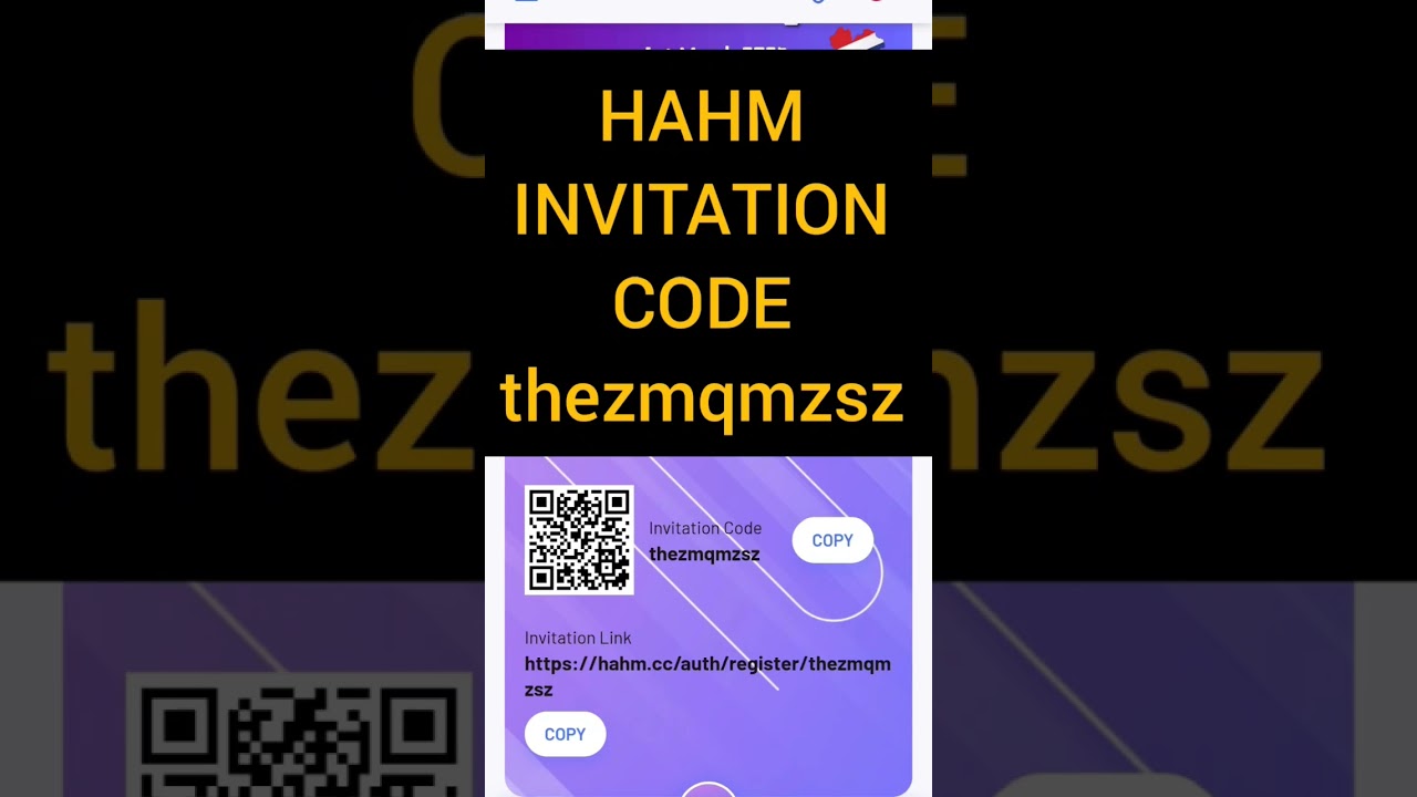Hahm Invitation Code || Hahm Refferal Code 