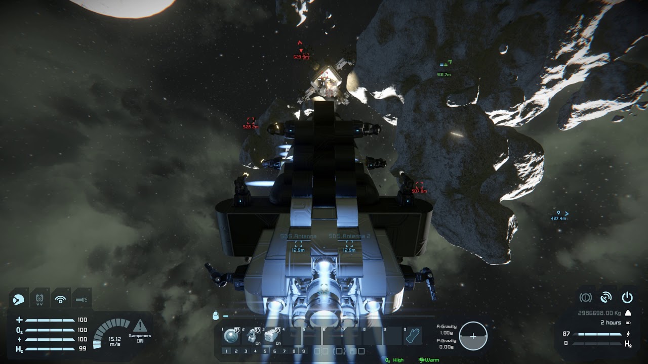 Space Engineers me and my friend tested the npc battle scenario ...
