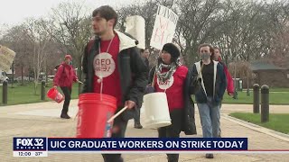 Thousands of workers go on strike at UIC, walking off just two weeks before finals