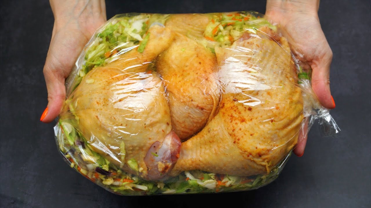 The Best Oven Baked Chicken Quarters with vegetables EVER!!! Baked