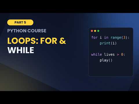 Python For & While Loops Explained – range, break & continue (Part 5) #python #learnpython  #coding