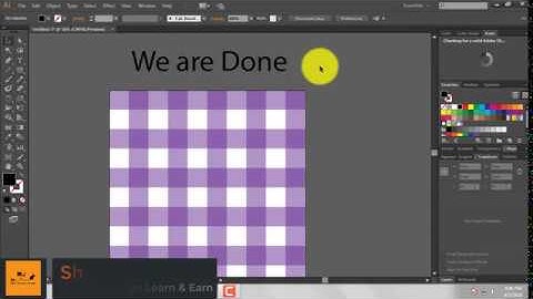 Illustrator - Fabric Pattern - Gingham Check Pattern