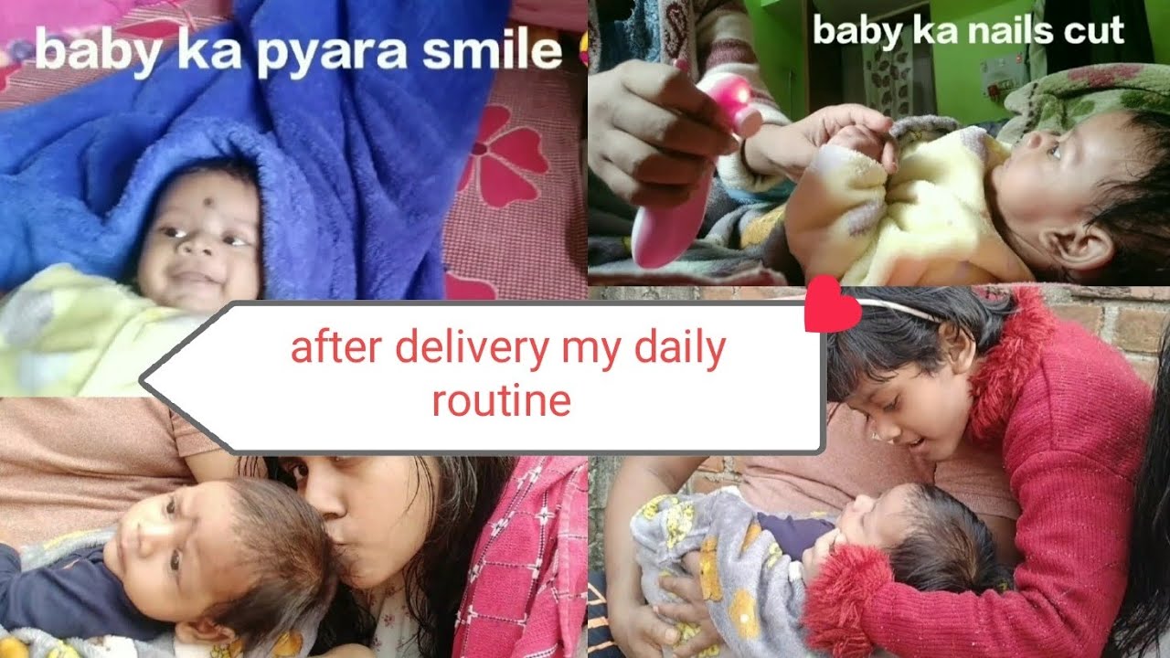 After delivery my daily routine with 3 month old baby 🤗❤🧿
